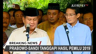 Prabowo-Sandi Tegaskan Menolak Hasil Pilpres 2019