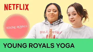 Young Royals yoga with Nikita Uggla and Frida Argento 🧘‍♀️