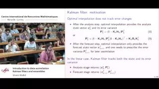 Vivien Mallet:  Introduction to data assimilation: Kalman filters and ensembles