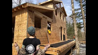 Our off-grid cabin has a roof!