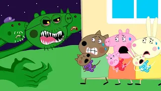 Zombie Apocalypse, George Run!!!, Peppa Pig Turn into Zombie ??? | Peppa Pig Funny Animation