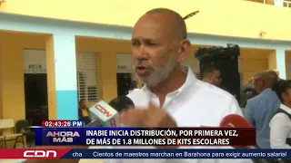 Inabie inicia distribución, por primera vez, de más de 1.8 millones de kits escolares