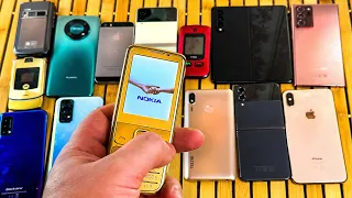 All my Mobile phones StartUp and ShutDown collection evolution Samsung`s, iPhone`s, Nokia, Xiaomi...