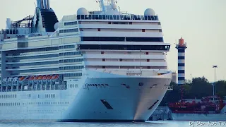 Msc Poesia cruise ship in Klaipeda Port