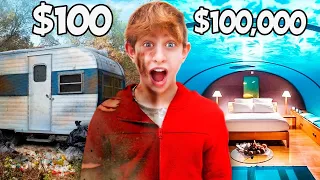 $100 VS $100,000 Vacation !!