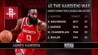 Inside The NBA  The Crew Amazed By James Hardens 60 Point Triple Double 720p [HD]