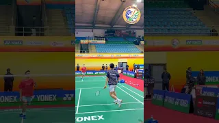 Momota practice LIVE at the #YonexSunriseIndiaOpen2023 🔥🔥🔥