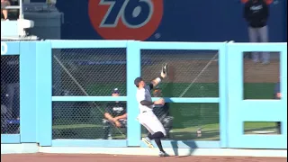 Aaron Judge literally runs through a wall!