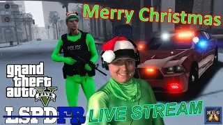 Merry Christmas! LIVE Patrol In The Snow | GTA 5 LSPDFR Live Stream 129