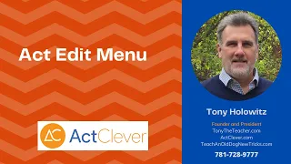 Act Edit Menu