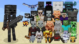 Wither Skeleton (Minecraft Dungeons) vs Every mob in Minecraft - Minecraft Mob Battle