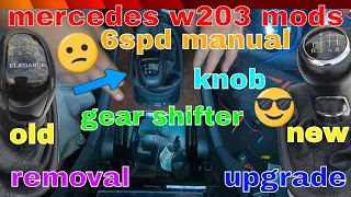 mercedes w203 mods how to remove/update shifter 6speed manual + auto stick