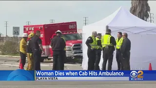 Woman Dies After Taxi Cab Collides With Ambulance In Playa Vista