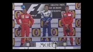 Jacques Villeneuve Canada Anthem 1st Place F1 1996