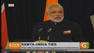 Indian Prime Minister Narendra Modi Speech at State House, Nairobi.