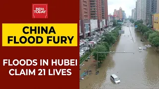 China Flood Fury: Red Alert In Five Chinese Cities, Floods In Hubei Claim 21 Lives