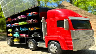 Disney Cars & Tomica (minicars) ☆ Cleaning Convoy and Pyramid Park