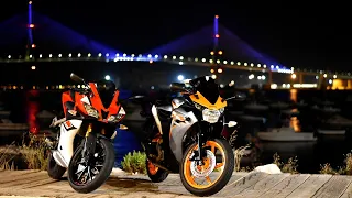 Ruta nocturna con las R 125cc - Yamaha YZFR125 - Honda CBR125R