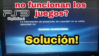 PS3 no funcionan los juegos? Solución!