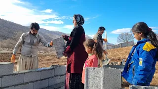 Day Three in the Village: The Ongoing Journey of a Nomadic Family Building Their Hut 🌄