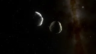 "Twin" asteroids orbiting in a far away solar system