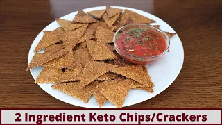 The Easiest 2 Ingredient Keto Chips or Crackers (0 Net Carbs!) (Nut Free And Gluten Free)