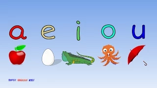 ♫ Fun and Fast Short Vowel Phonics Song "aeiou" with actions. (Grade 1)♫