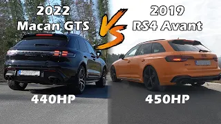 2022 Porsche Macan GTS vs. 2019 Audi RS4 Avant | 100-200 km/h & 0-100km/h