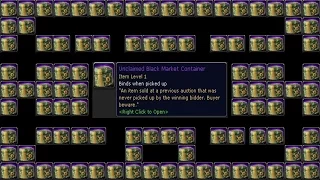 Loot from 100 Black Market AH Containers