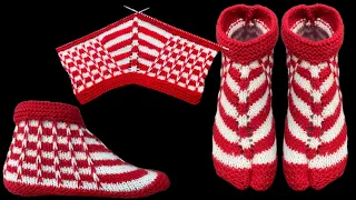 New Knitting Pattern For Ladies Socks/Shoes/Jutti/Jurab/Booties/Slippers # 200