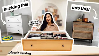 DIY IKEA DRESSER HACK (making it look more expensive $$$!) *my bedroom gets a custom diy upgrade*