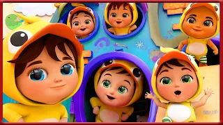 Six Little Ducks | Learn with Banana Cartoon 3D | Nursery Rhymes for Babies | Songs for Kids