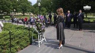 President Trump and The First Lady Participate in a Wreath Laying Ceremony