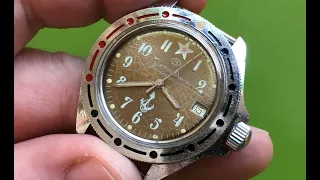 Let's restore a $28 watch!  1980s Vostok Komandirskie
