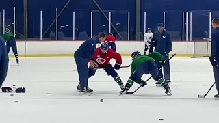 Sedins help Canucks with face-off work