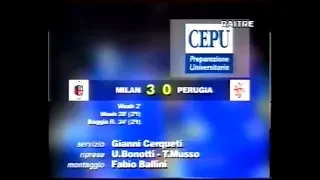 1996-97 (4a - 29-09-1996) Milan-Perugia 3-0 [Weah,Weah,R.Baggio] Servizio D.S.Rai3