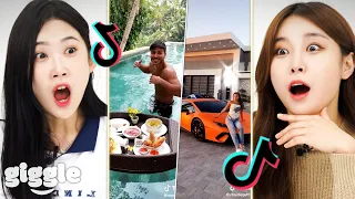 Koreans react to "My Best Friend's Rich Check" TikTok Compilation!
