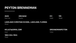 Peyton Brenneman (2025, 3rd base)