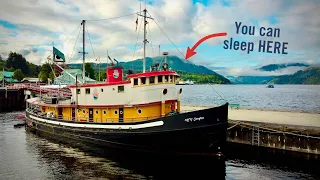 VINTAGE TUGBOAT converted to AirBnB - Boat Tour