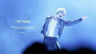 181106 MGA 지니뮤직어워드 방탄소년단 BTS - I'M FINE JIMIN focus fancam 지민 직캠 (4K)