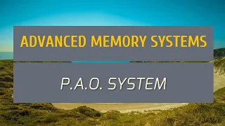 Learn Memory Techniques with Chris M Nemo The PAO system