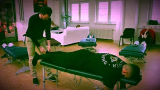 American Chiropractor & German Chiropractor - Kai Haselmeyer adjusts Brett Jones