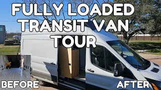 Incredible Ford Transit Van Tour. This DIY Camper Van Conversion Has Everything!