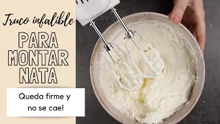 Truco infalible para montar nata ( y sin azúcar) - crema de leche / chantilly