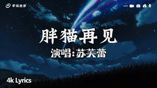 蘇芙蕾 - 胖貓再見『風替我說了再見 再見再也不見，怎樣的我 能讓你感到思念。』【動態歌詞/Pinyin Lyrics】