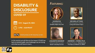 Disability & Disclosure Series: COVID-19