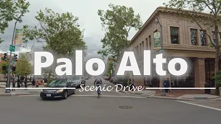 Driving in Downtown Palo Alto, California - 4K60fps