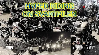 Hyper Riding on Svartpilen 250 with friends