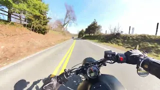 Riding home on my 2023 Indian Scout Bobber using a insta 360 x3 on my helmet =)