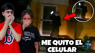 AS4LTANTE DISFRAZADO DE CERDO NOS SIGUIO Y ME QUITO EL CELULAR!! 😨